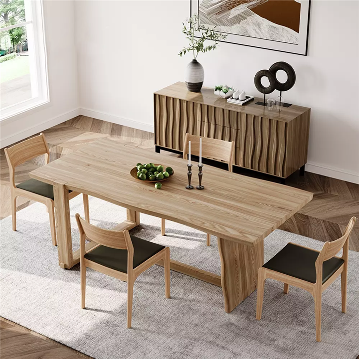 3-ست میز و صندلی نهار خوری چوبی مدل ht2091